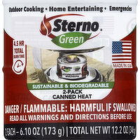 Sterno Canned Heat, 2 Pack - 2 Each 