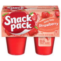 Snack Pack Strawberry Flavored Juicy Gels - 4 Each 