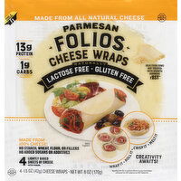 Folios Cheese Wraps, Parmesan - 4 Each 