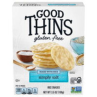 GOOD THINS Simply Salt Rice Snacks Gluten Free Crackers, 3.5 oz - 3.5 Ounce 