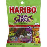 Haribo Gummi Candy, Sweet & Sour, Twin Snakes