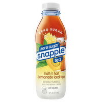 Snapple Iced Tea, Zero Sugar, Lemonade, Half n' Half - 16 Fluid Ounce