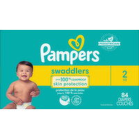 Pampers Diapers, 2 (12-18 lb), Super Pack - 84 Each 