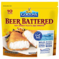 Gorton's Fish Fillets, Beer Battered - 10 Each 