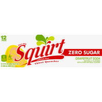 Squirt Soda, Zero Sugar, Grapefruit, 12 Pack