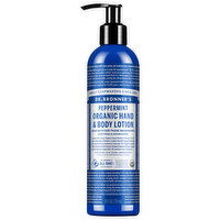 Dr. Bronner's Hand & Body Lotion, Organic, Peppermint - 8 Fluid ounce 