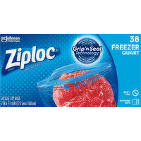 Ziploc Seal Top Bags, Freezer, Quart - 38 Each 