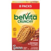 BELVITA Cinnamon Brown Sugar Breakfast Biscuits, 8 Packs (4 Biscuits Per Pack) - 14.08 Ounce 