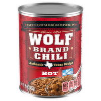 Wolf Hot Chili Without Beans - 15 Ounce 