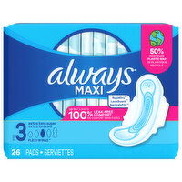 Always Pads, Flexi-Wings, Extra Long Super, Size 3