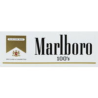 Marlboro Cigarettes, Gold Pack, 100's, Flip-Top Box