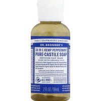 Dr. Bronner's Soap, Pure-Castile, 18-in-1 Hemp, Peppermint - 2 Ounce 