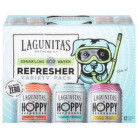 Lagunitas Brewing Co Sparkling Hop Water, Refresher, Variety Pack - 12 Each 