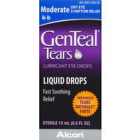 GenTeal Eye Drops, Lubricant, Moderate, Liquid Drops - 0.5 Ounce 