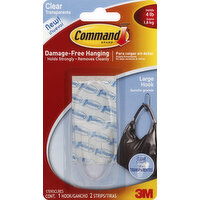 Command Hooks & Strips, Large, Clear