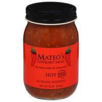 Mateo's Gourmet Salsa, Hot - 16 Ounce 