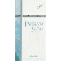 Virginia Slims Cigarettes, Menthol, Silver Pack