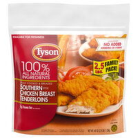 Tyson Chicken Breast Tenderloins, Southern Style, Family Pack!