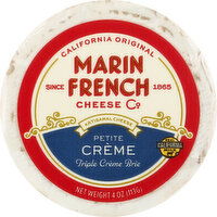 Marin French Cheese, Brie, Triple Creme, Petite - 4 Ounce 