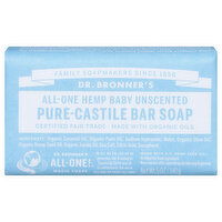 Dr. Bronner's Bar Soap, Pure-Castile, Unscented, Baby, All-One Hemp