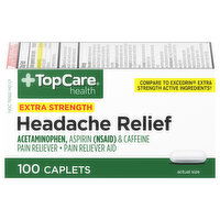 TopCare Headache Relief, Extra Strength, Caplets - 100 Each 