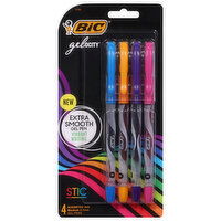 BiC Gel Pens, Extra Smooth, Stic, Assorted Ink, Medium, 0.7mm