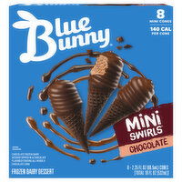 Blue Bunny Frozen Dairy Dessert, Chocolate - 8 Each 