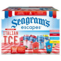 Seagram's Escapes Malt Beverage, Premium, Italian Ice, Assorted - 12 Each