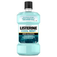 Listerine Mouthwash, Cool Mint, Zero Alcohol - 33.8 Fluid ounce 