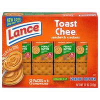 Lance Sandwich Crackers, Reduced Fat, Peanut Butter - 8 Each 