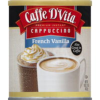 Caffe D Vita Cappuccino, Premium Instant, French Vanilla - 16 Ounce 