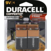 Duracell Batteries, Alkaline, 9V - 4 Each 