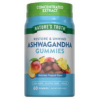 Nature's Truth Ashwagandha, Gummies, Delicious Tropical Flavor - 60 Each 