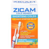 Zicam Cold Remedy, Medicated Nasal Swabs - 20 Each 