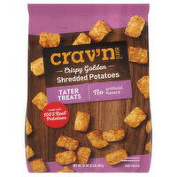 Crav'n Flavor Shredded Potatoes, Crispy Golden, Tater Treats - 32 Ounce 