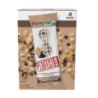 PERFECT BAR Gluten-Free Dark Chocolate Chip Peanut Butter Protein Bar, 4 count, 2.3 oz