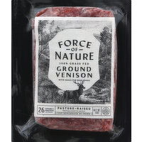 Force Of Nature Venison, Ground, 100% Grass Fed - 14 Ounce 