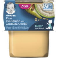 Gerber Pear Cinnamon with Oatmeal Baby Food - 8 Ounce 