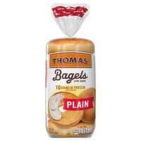 Thomas' Bagels, Plain, Pre-Sliced - 6 Each 