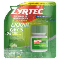 Zyrtec Allergy, Original Prescription Strength, 10 mg, Liquid Gels