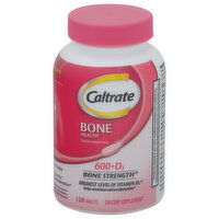 Caltrate Calcium 600 + Vitamin D3, Bone Health, Tablets - 120 Each 