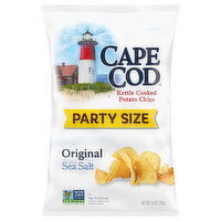 Cape Cod Potato Chips, Kettle Cooked, Original, Party Size - 14 Ounce 