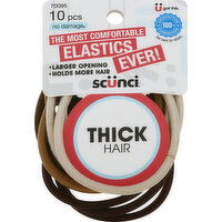 Scunci Elastics, Thick Hair - 10 Each 