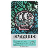 Bones Coffee Company Coffee, Ground, Medium Roast, Breakfast Blend - 12 Ounce 