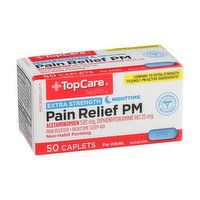 Topcare Extra Strength Pain Relief Pm Acetaminophen 500 Mg Pain Reliever - 50 Each 