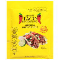 Mateo's Taco Seasoning, Ancho Chile, Medium - 1 Ounce 