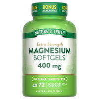 Nature's Truth Magnesium, Extra Strength, 400 mg, Softgels