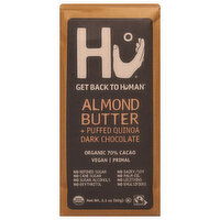 Hu Dark Chocolate, Almond Butter + Puffed Quinoa, Organic 70% Cacao - 2.1 Ounce 