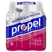 Propel Electrolyte Water Beverage, Black Cherry, 06 Pack - 6 Each 