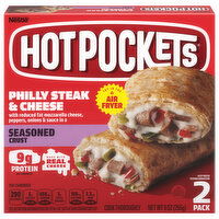 Hot Pockets Sandwiches, Seasoned Crust, Philly Steak & Cheese, 2 Pack - 2 Each 